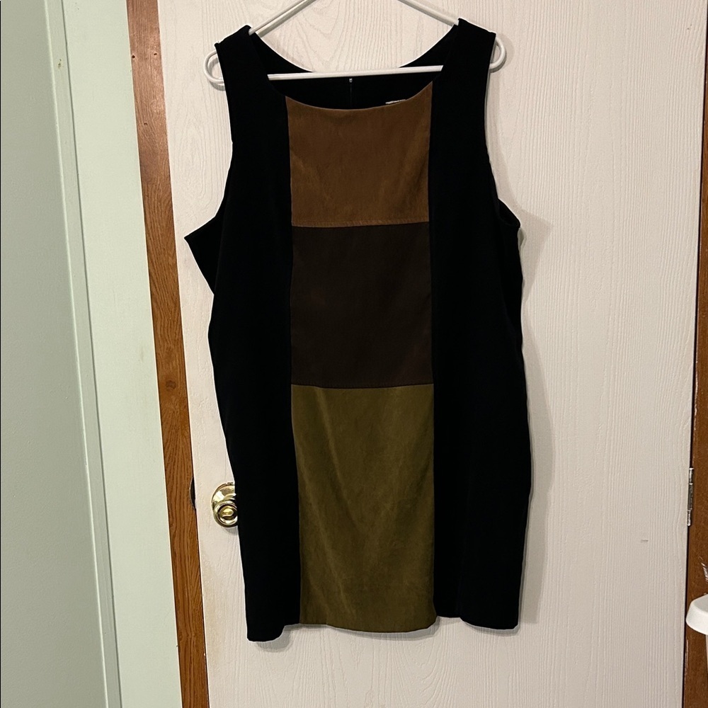 Zenobia Vintage Colorblock Sleeveless Dress PTP 22”